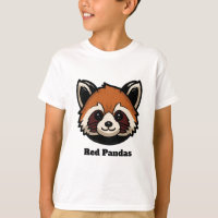Camiseta juvenil personalizado Red Panda (nombre y
