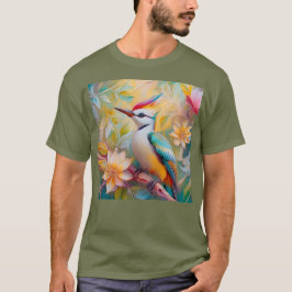Camiseta Juvenil Rainbow Woodpecefer Fantasy Bird