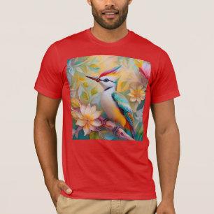 Camiseta Juvenil Rainbow Woodpecefer Fantasy Bird