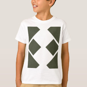 Camiseta juvenil verde musgo Dual Diamond
