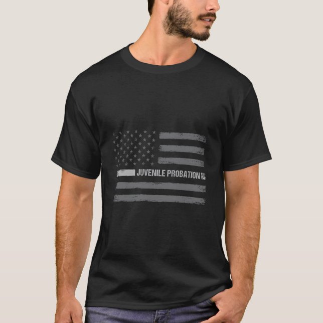 Camiseta Juvenile Probation Distressed Usa American Flag (Anverso)