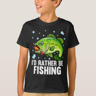 Camiseta Juventud id sería niño pescando lubina divertida p