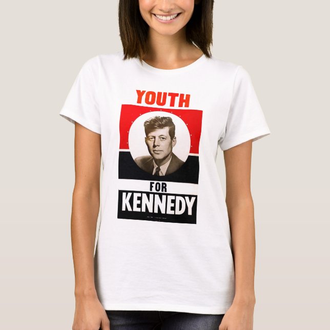 Camiseta Juventud para presidente John F. Kennedy (Anverso)