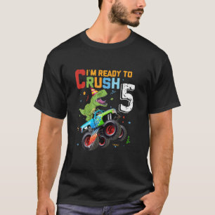 Camiseta Juventud Personalizada Dinosaurio T Rex de 5 años