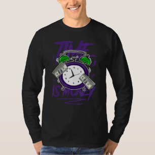 Camiseta Juzgado retro púrpura 13's Tee Time is Money Court