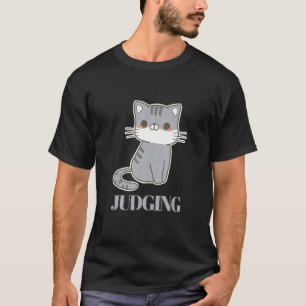 Camiseta Juzgando gatos vintage de estilo retro meme