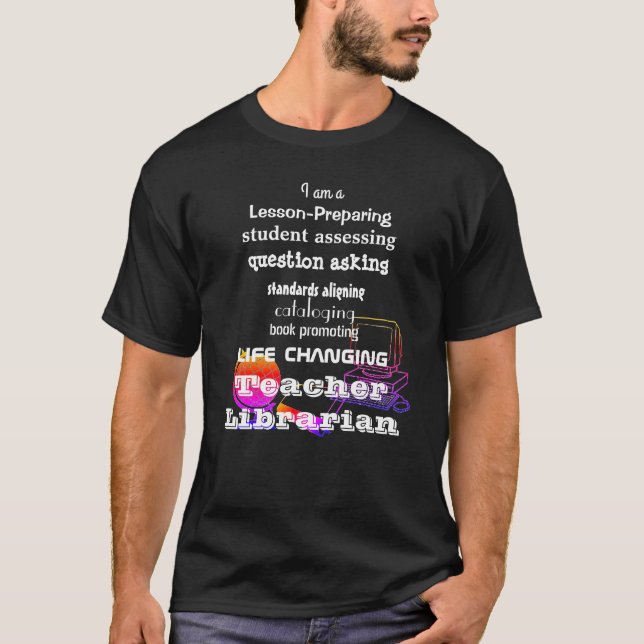 Camiseta Jwes del bibliotecario del profesor (Anverso)