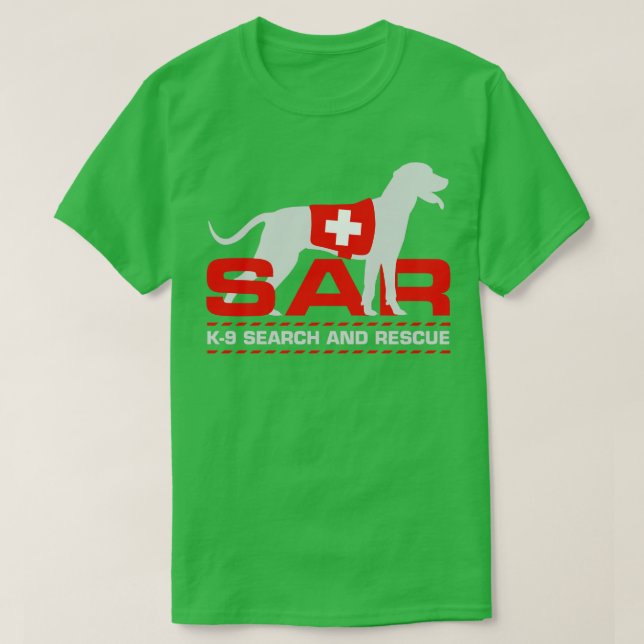 Camiseta K9 Búsqueda y salvamento SAR (12) (Diseño del anverso)