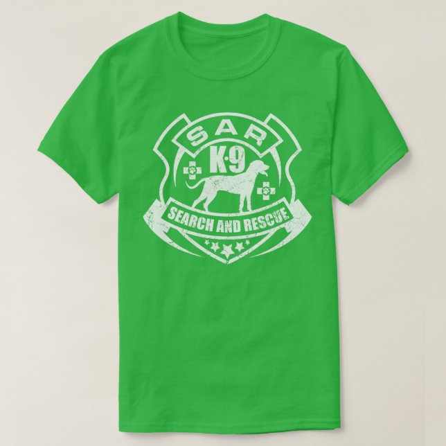Camiseta K9 Búsqueda y salvamento SAR (4) (Diseño del anverso)