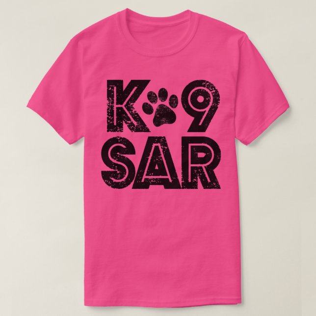 Camiseta K9 Búsqueda y salvamento SAR (6) (Diseño del anverso)