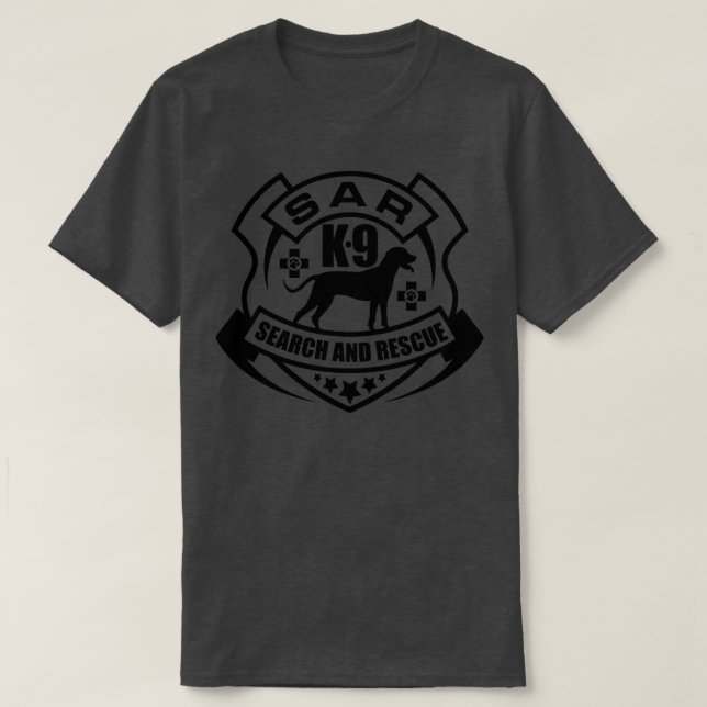 Camiseta K9 Búsqueda y salvamento SAR (7) (Diseño del anverso)