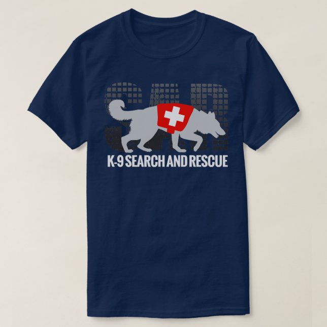 Camiseta K9 Búsqueda y salvamento SAR (9) (Diseño del anverso)
