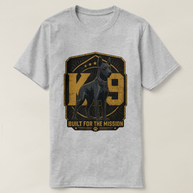 Camiseta K9 Construido para la Misión Perro de Tra (Diseño del anverso)