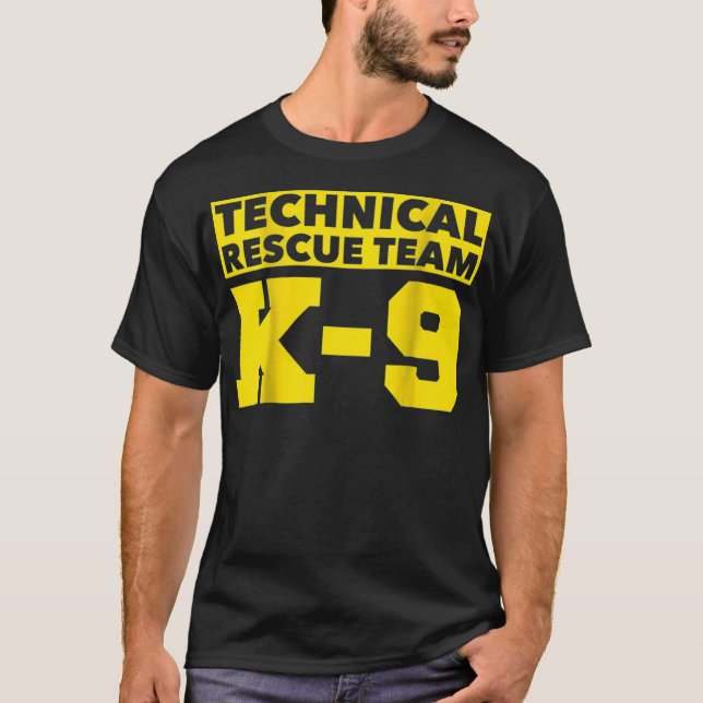 Camiseta K9 Equipo de rescate técnico canino TRT K9 Search (Anverso)