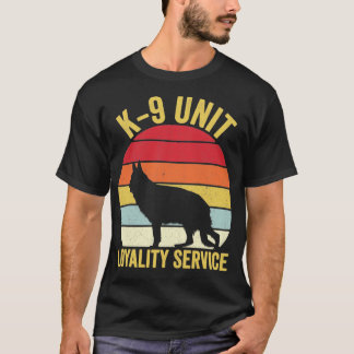 Camiseta K9 Oficial de policía Viñeta de perro2