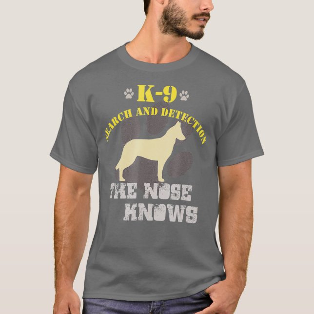 Camiseta K9    Perro de detecciónPastor belga Malinois (Anverso)