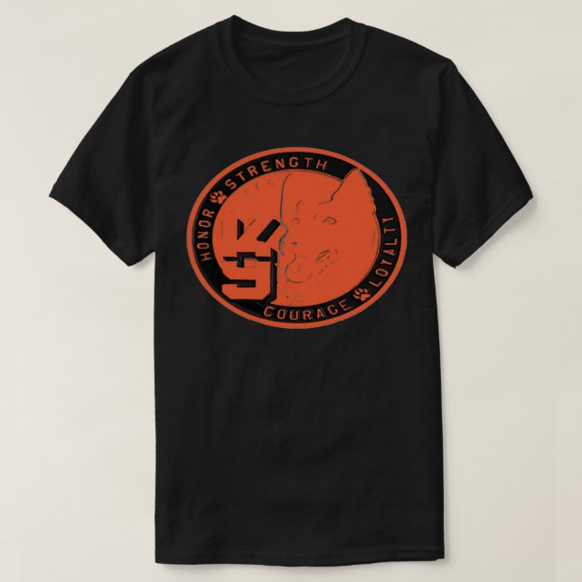 Camiseta K9 Policía Dog Challenge Coin Law (Diseño del anverso)