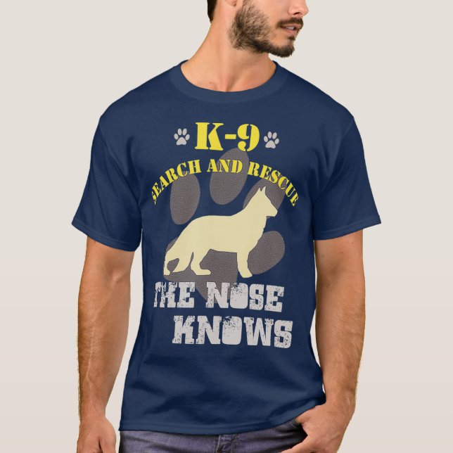 Camiseta K9 Search and Rescue German Shepherd Dog GSD (Anverso)