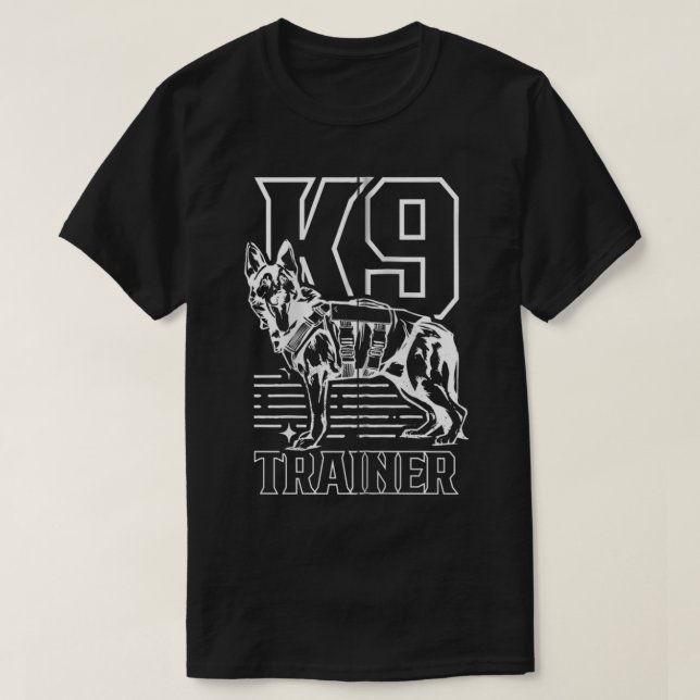 Camiseta K9 Trainer K9 Handler Service Dog Zip (Diseño del anverso)