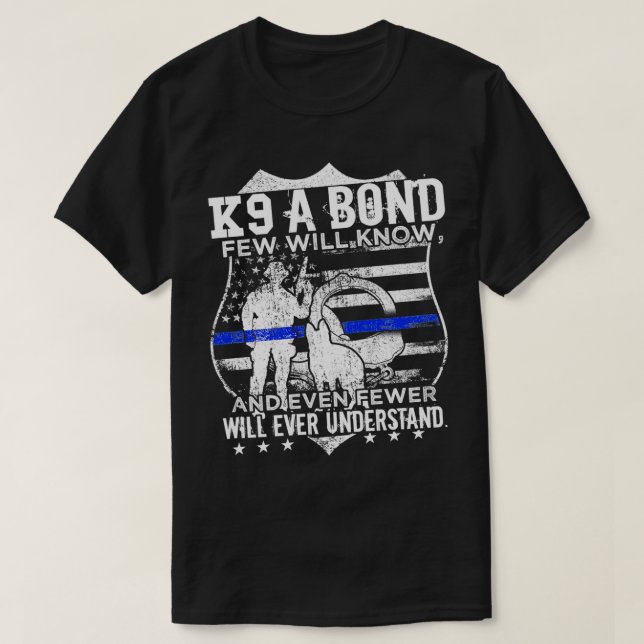Camiseta K9 Unidad de policía Dog Law Enforcement 3 (Diseño del anverso)