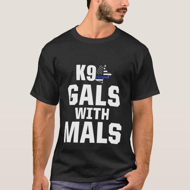 Camiseta K9 Unidad Malinois Belga Pd Gals Entrenamiento de  (Anverso)
