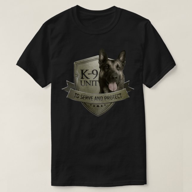 Camiseta K9 Unidad Malinois Pastor belga Mechelaar 3 (Diseño del anverso)