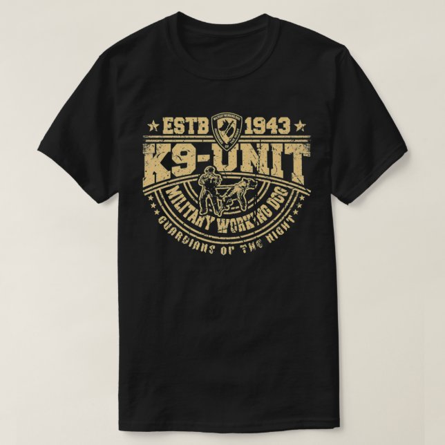 Camiseta K9 Unit MIlitary Working Dog Canine Handler Team M (Diseño del anverso)