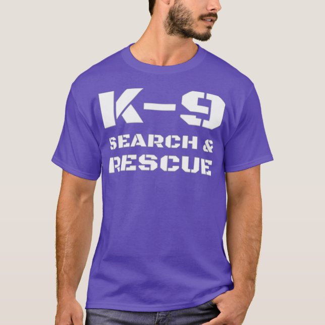 Camiseta K-9 Entrenador De Manejador De Perros De Búsqueda  (Anverso)
