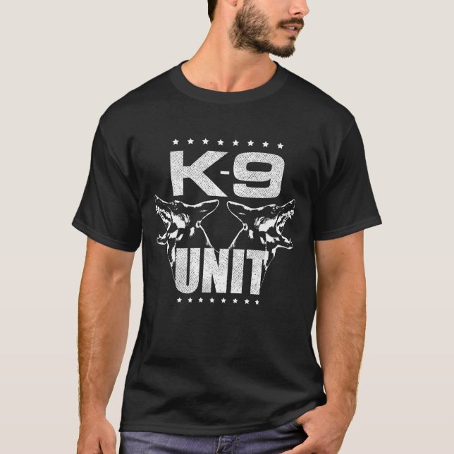 Camiseta K-9 unidad - pastor alemán de la unidad de policía (Anverso)