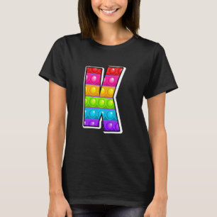 Camiseta K Cutest Capital Letra K Alphabet Funny Poppin Ki