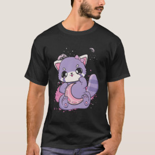 Camiseta K Decora Hada Kei Red Panda Moon Otaku Anime Nugo
