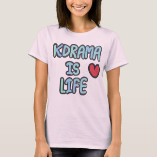 Camiseta K-Drama Es La Vida | Diseño Floral de Fanático de 