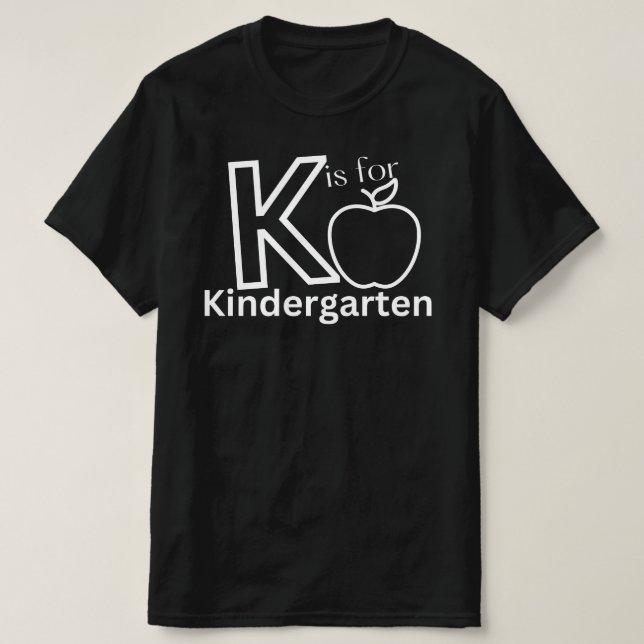 Camiseta K es para el jardín de infancia, profesor de guard (Diseño del anverso)