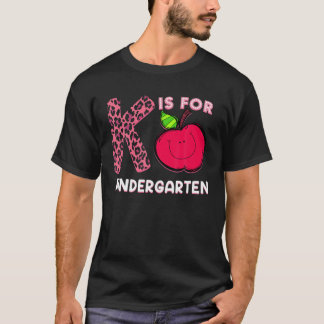 Camiseta K Es Para El Profesor De Jardín De Niños Leopardo