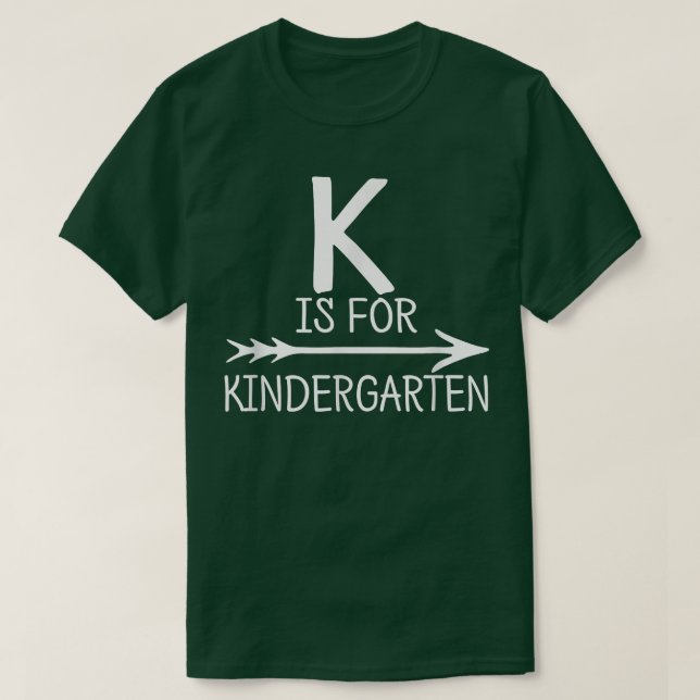 Camiseta K es para el profesor de Tshirt de kindergarten pr (Diseño del anverso)