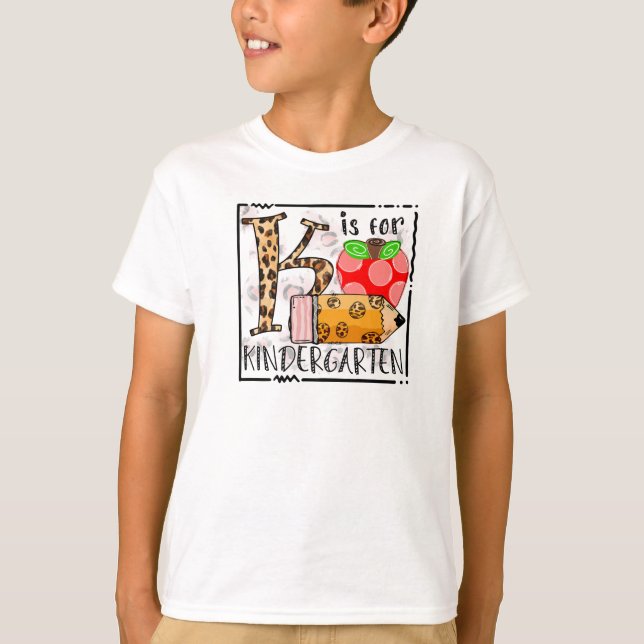 Camiseta K es para Kindergarten (Anverso)