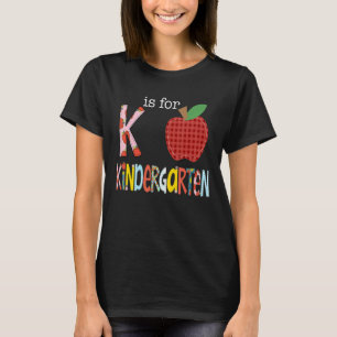 Camiseta K Es Para Kindergarten De Vuelta A La Letra Escola
