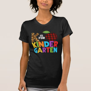 Camiseta K es para la educación preescolar infantil