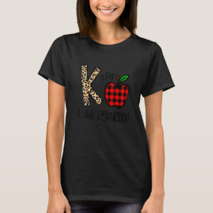 Camiseta K Es Para Maestro De Kinder Leopardo Bufalo Plai