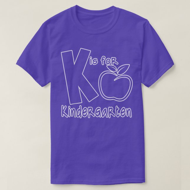 Camiseta K Is For Kindergarten Kids Teachers Back To School (Diseño del anverso)