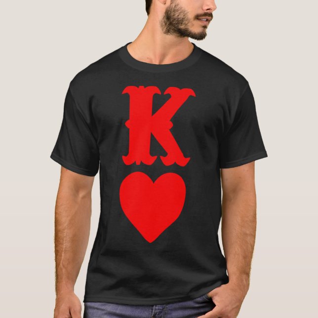 Camiseta K Of Hearts Love Couples Valentines Day For  (Anverso)