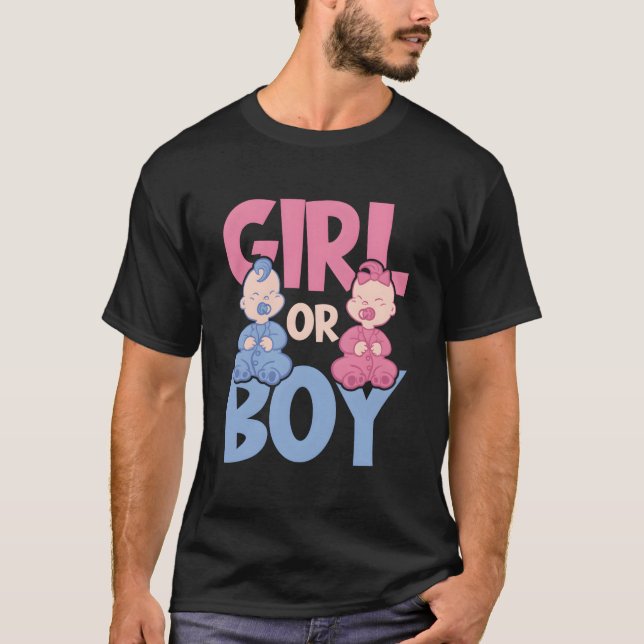 Camiseta K Or Blue Py Pregnancy Or Gender Reveal (Anverso)