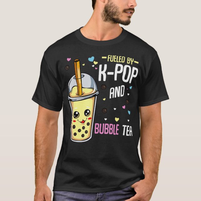 Camiseta K-Pop and Bubble Tea Hallyu Funny Korean Fashion (Anverso)