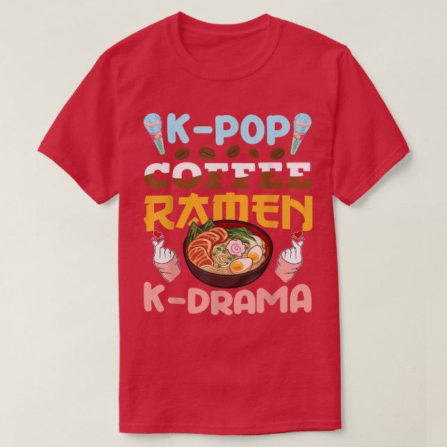 Camiseta K-Pop Coffee Ramen K-Drama Japanese Noodles Bowl G (Diseño del anverso)