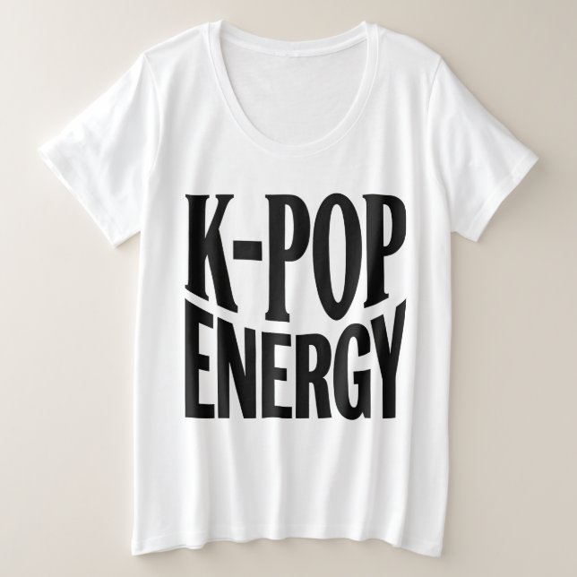 Camiseta K-POP Energy Bold Statement (Anverso del diseño)