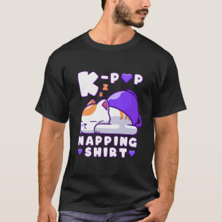 Camiseta K-Pop Music Sleeping Cat K-Pop Napping