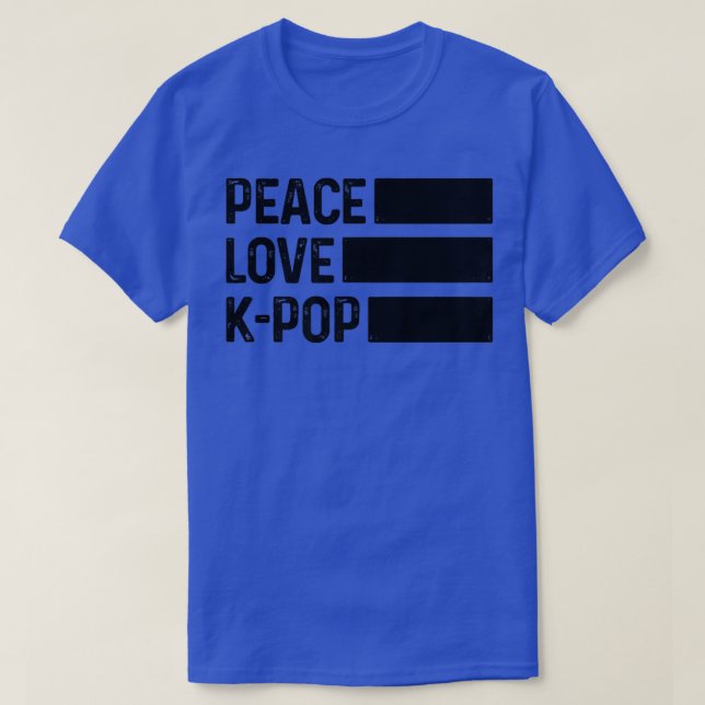 Camiseta K-Pop Peace Love K-Drama Vint (Diseño del anverso)