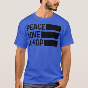 Camiseta K-Pop Peace Love K-Drama Vint