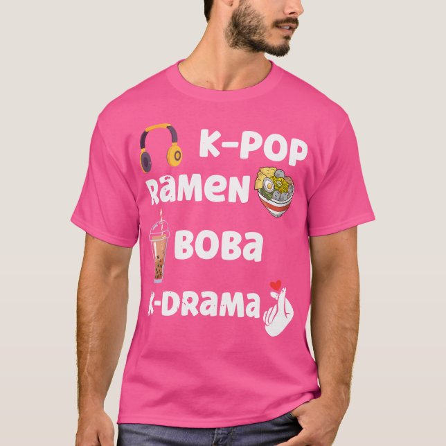 Camiseta K-Pop Ramen Boba K-Drama K-Pop (Anverso)