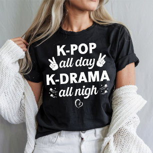 Camiseta K-Pop Todo el Día K-Drama Toda la Noche, Amante de